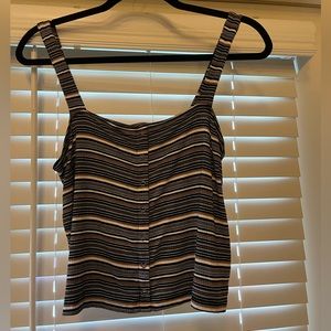 American Eagle striped cropped tank